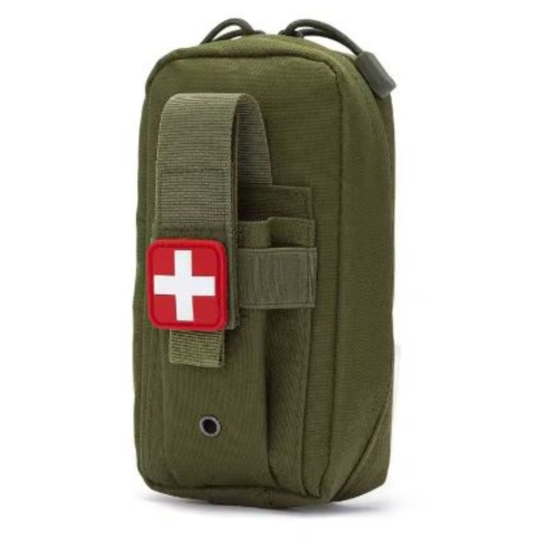 Tactical MOLLE Medical PouchTactical MOLLE Medical Pouch, IFAK EDC Trauma Kit BagSMALL IFAK POUCH with TOURNIQUET SLOT: Medical Pouch has a front pouch with Hook-N-Loop flap closure. Fits CAT Gen-7 / SOF-T, or similar tourniquet.
MOLLE/PALS STICKFirst Aid Kit